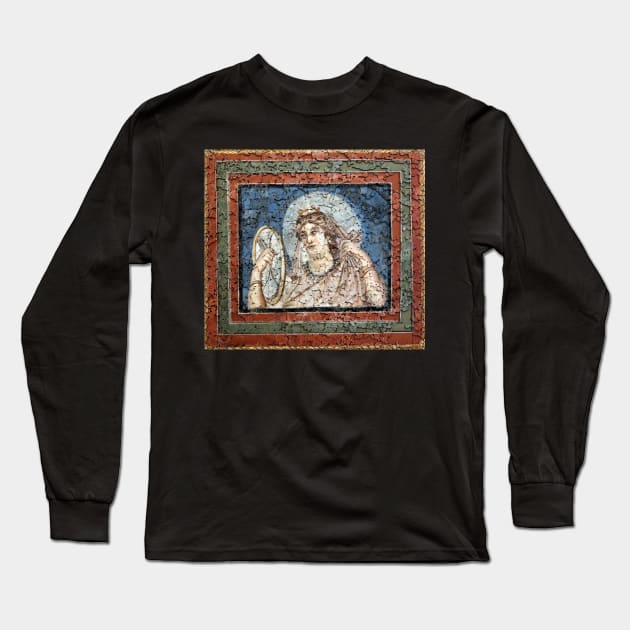 Roman Empress with mirror Long Sleeve T-Shirt by Mosaicblues